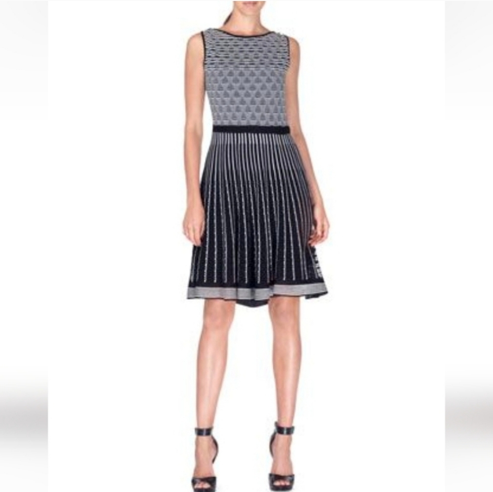 Etro Black and White Sleeveless Dress Size IT 40